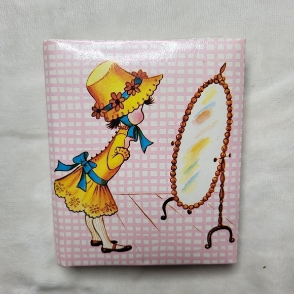 Other - Vintage Mini Photo Album. Pink with Girl looking into a mirror.